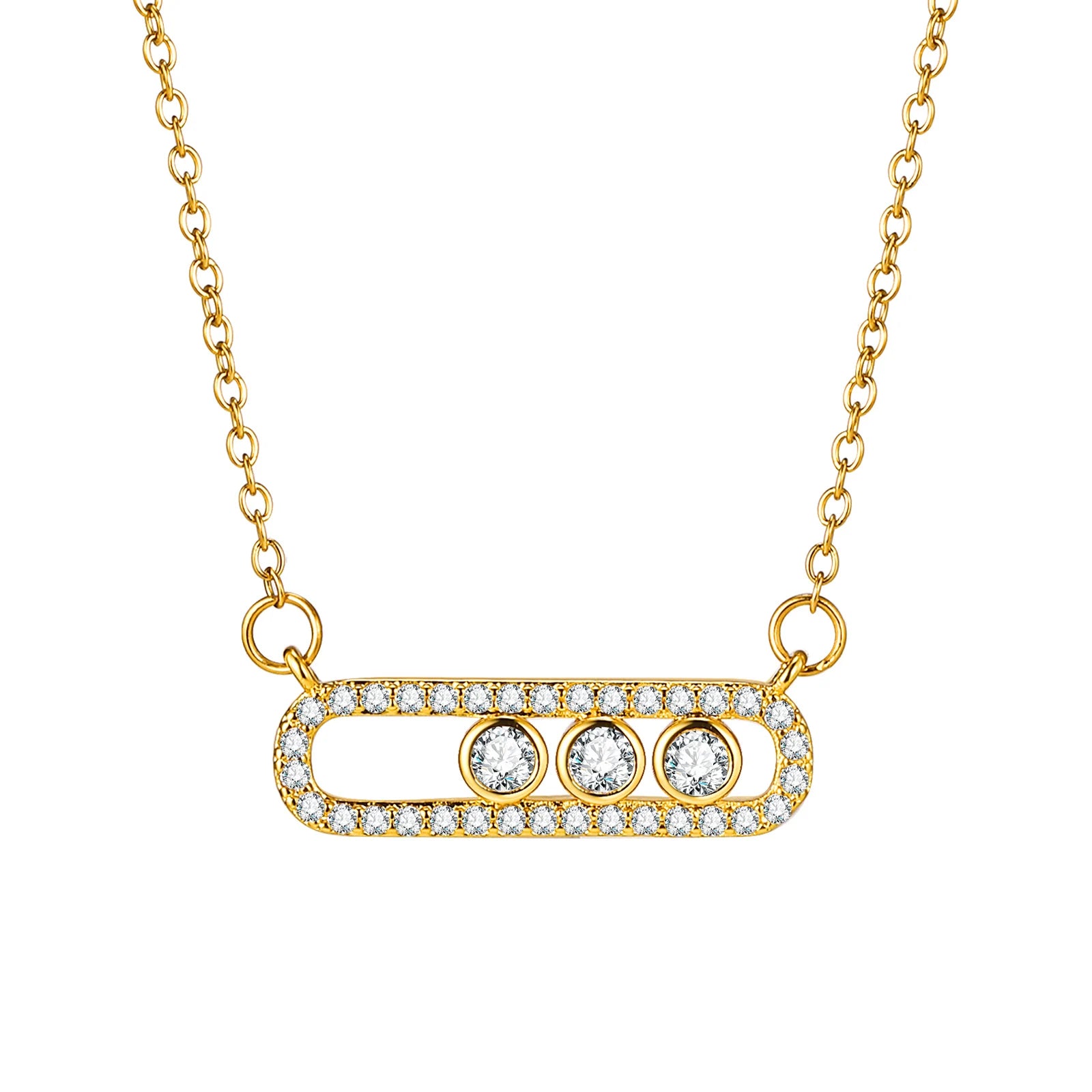 Collier fin femme avec une finission très élégante et de couleur dorée