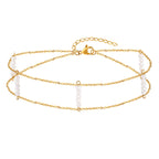 Collier ras de cou à deux rangs 