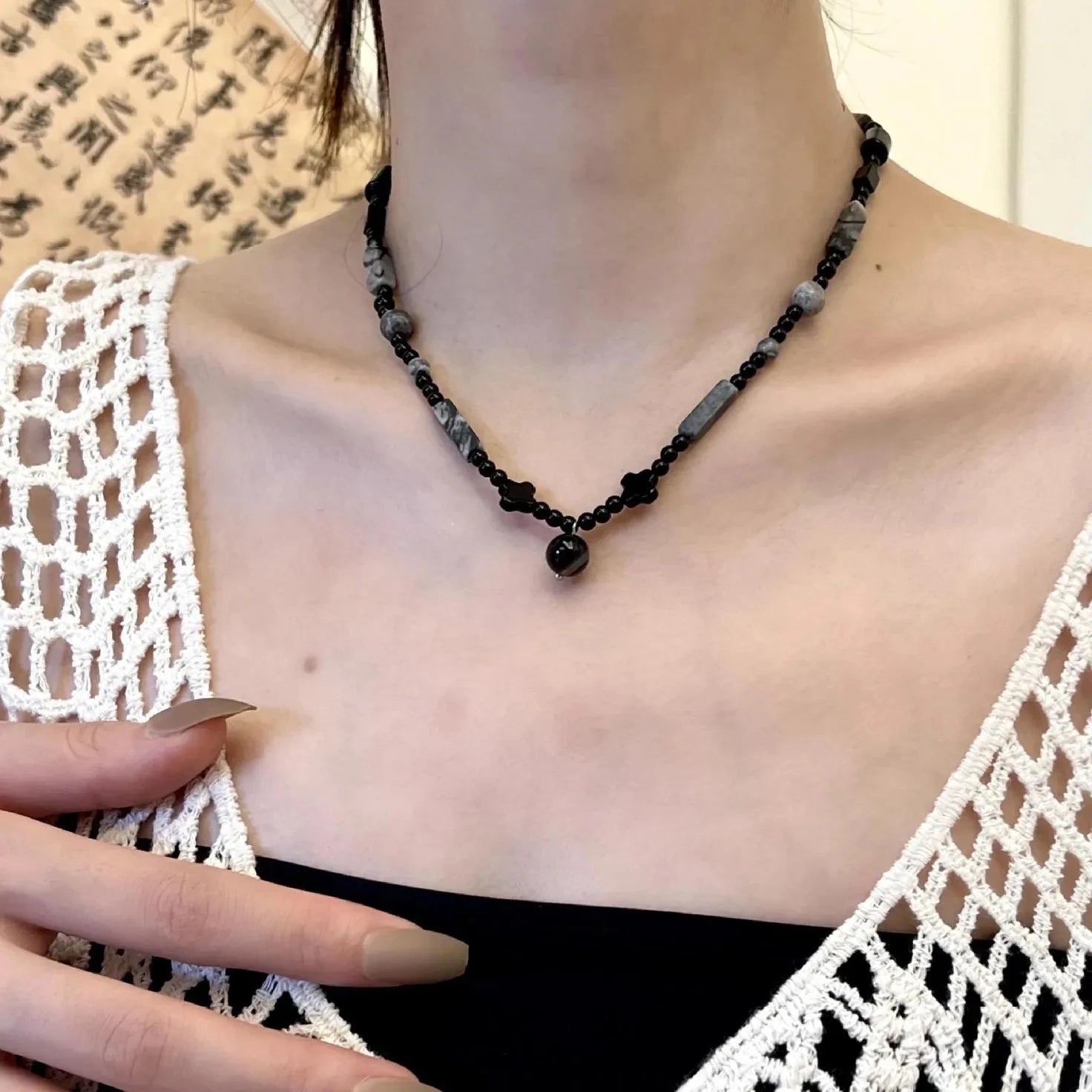 Collier noir | modèle #TCHANA