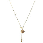 Collier fantaisie pour femme de couleur marron 
