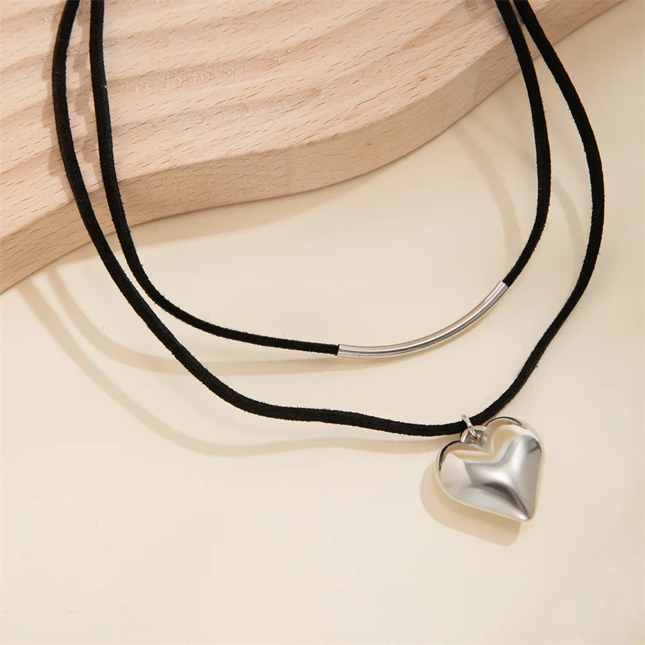 Collier cœur | modèle #BLACK LOVE