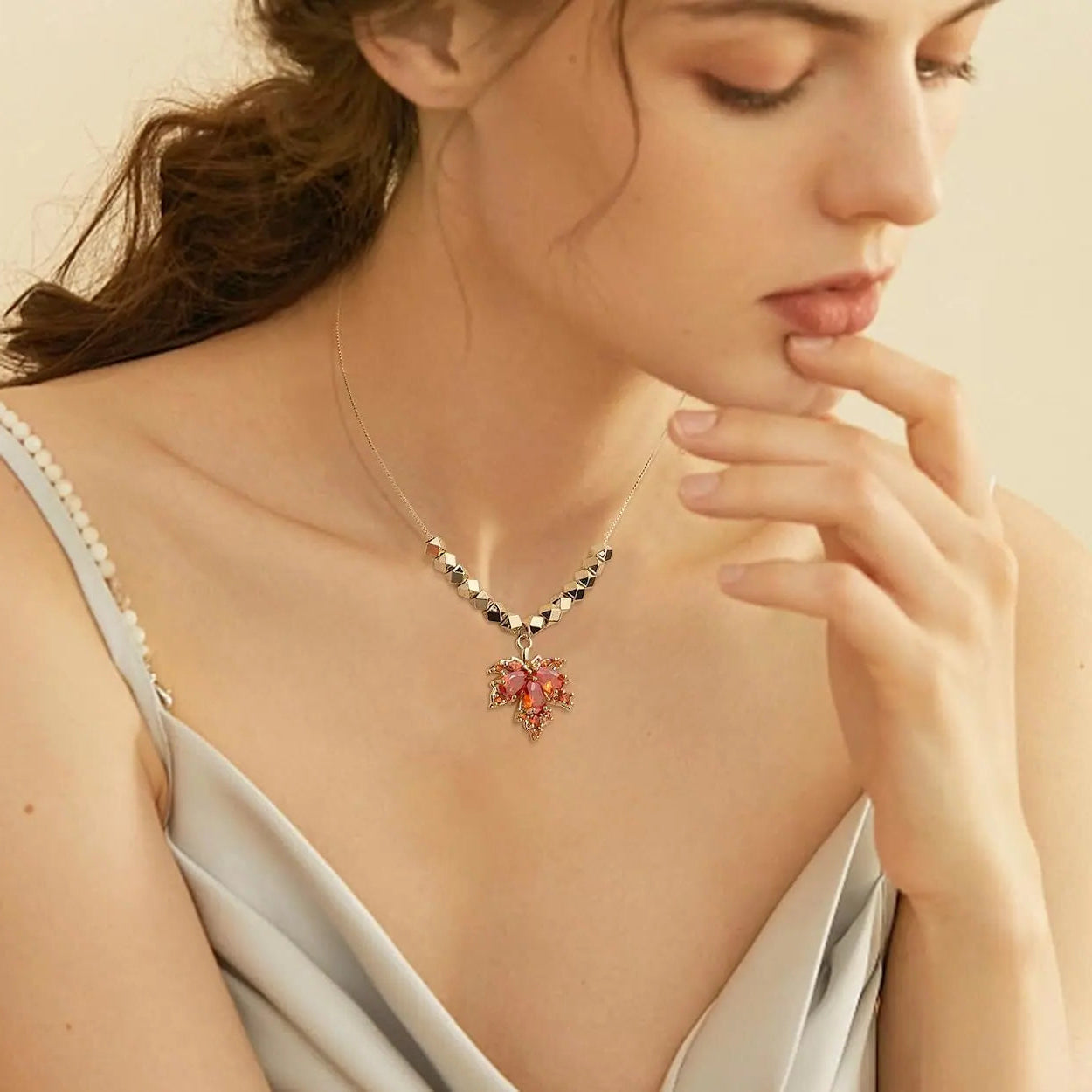 Collier rouge femme | modèle #NATURA Colliane