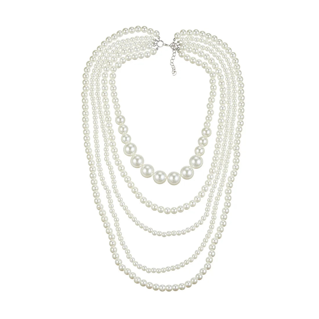 Collier multi rangs très long avec de nombreux rangs 