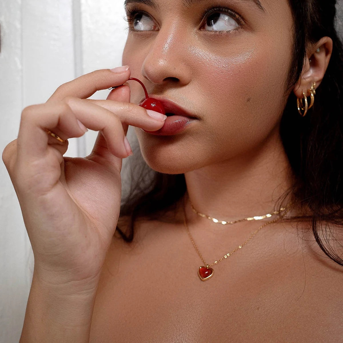 Collier rouge femme | modèle #AMOR Colliane