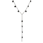 Collier noir en y et très élégant 