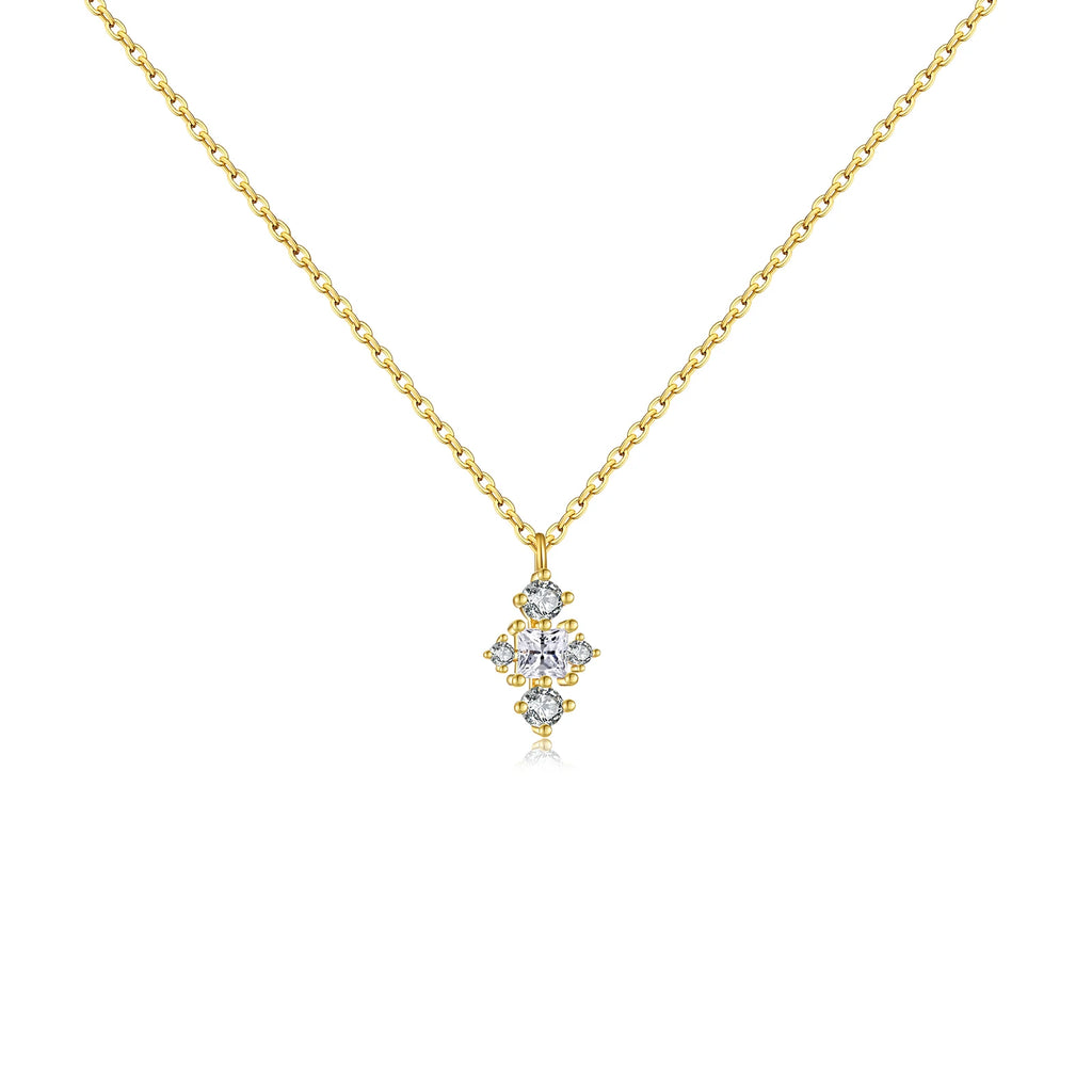 Collier en croix pour femme doré et minimaliste 