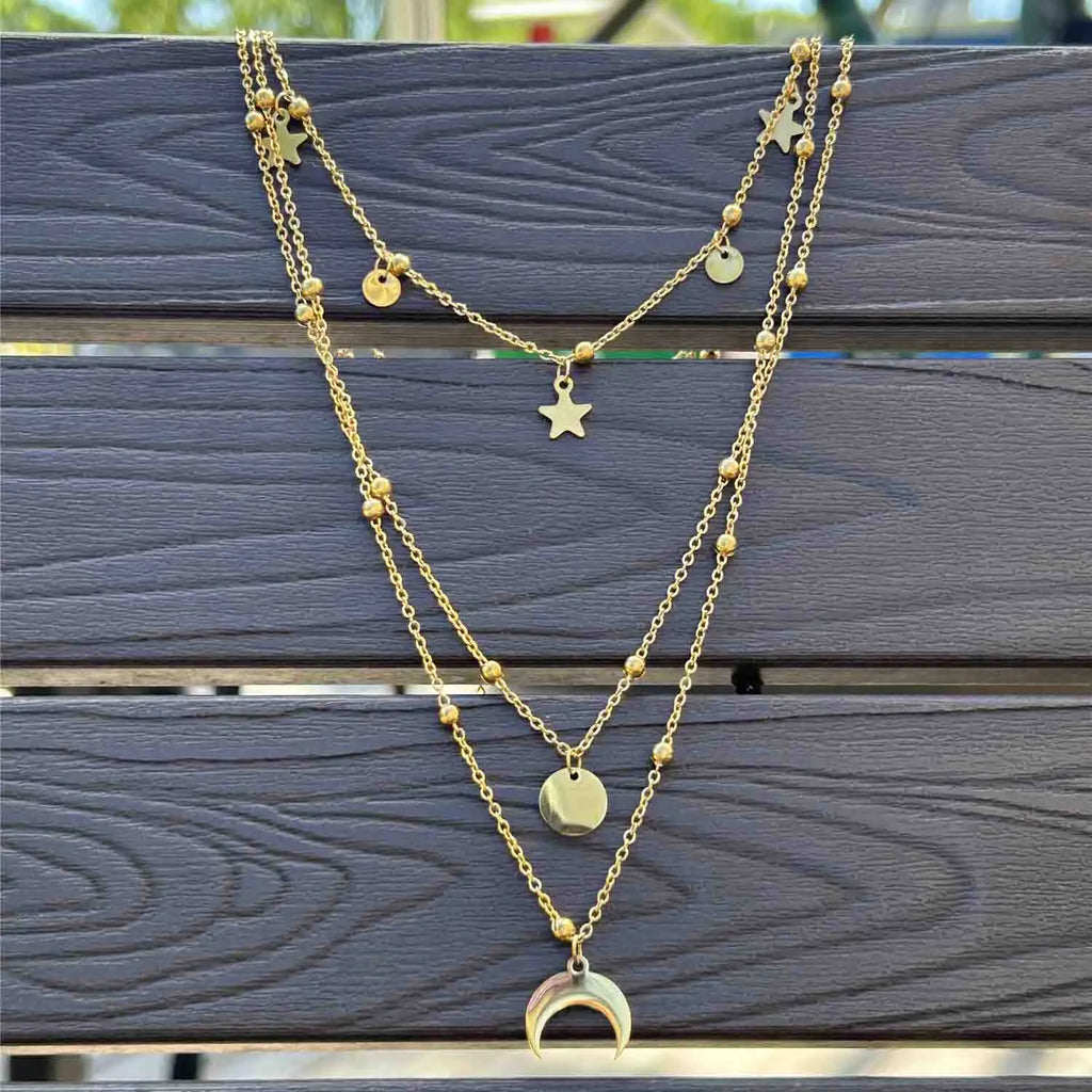 Collier multi rang | modèle #MOON