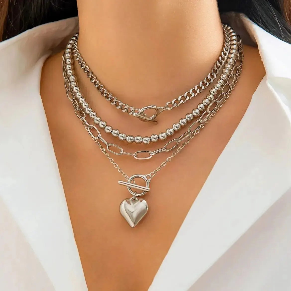Collier multi rang | modèle #EXMEAN