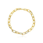 Collier acier inoxydable très épais de couleur dorée 