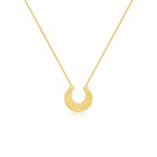 Collier fin avec pendentif en forme de croissant de lune 