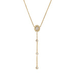 Collier fleur avec une chaîne en y 
