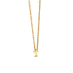 Collier en croix avec un petit pendentif en forme de croix 
