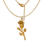 Collier fin avec pendentif en forme de tulipe 