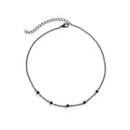 Collier ras de cou très fin de couleur noire 
