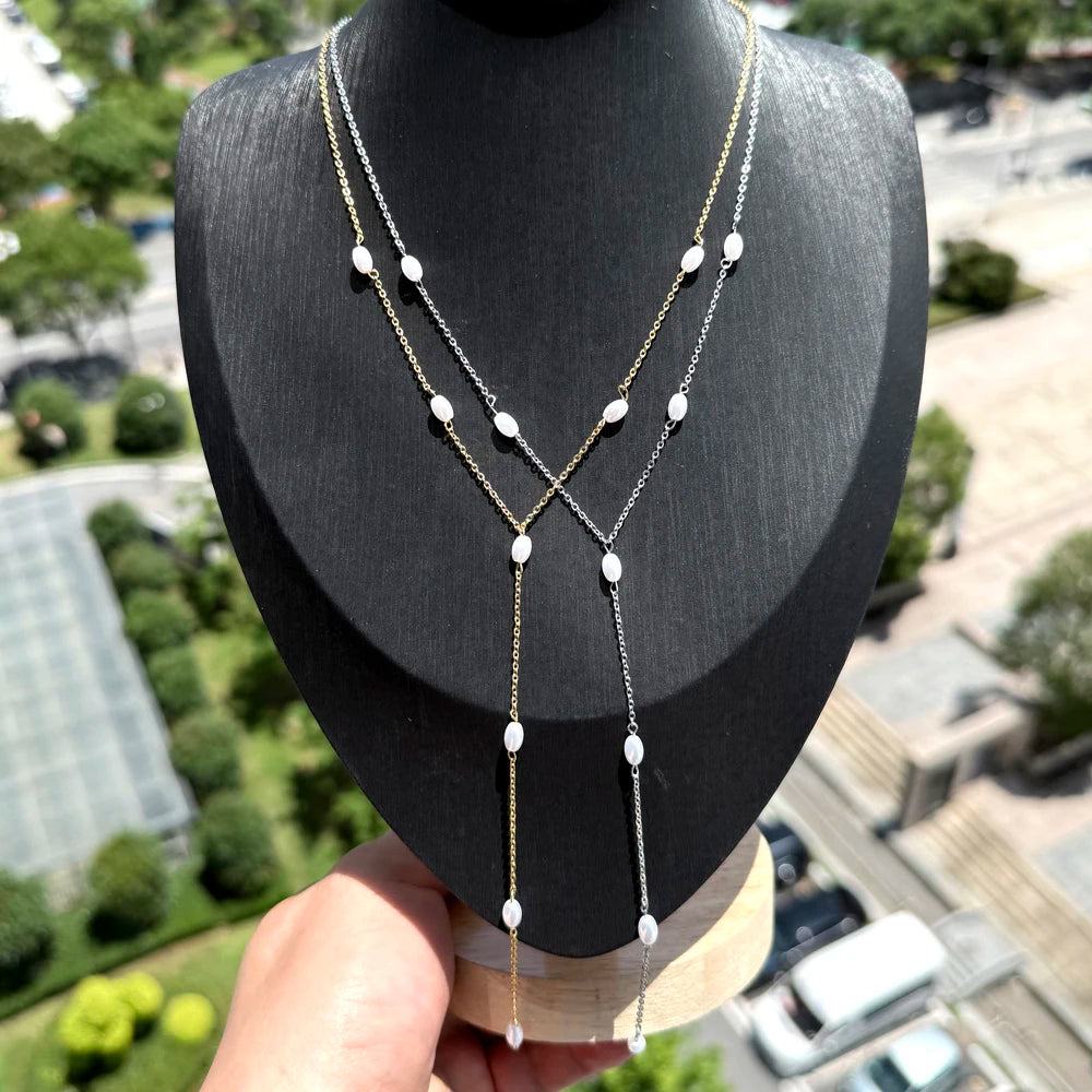 Collier en y | modèle #DROLEEN Colliane