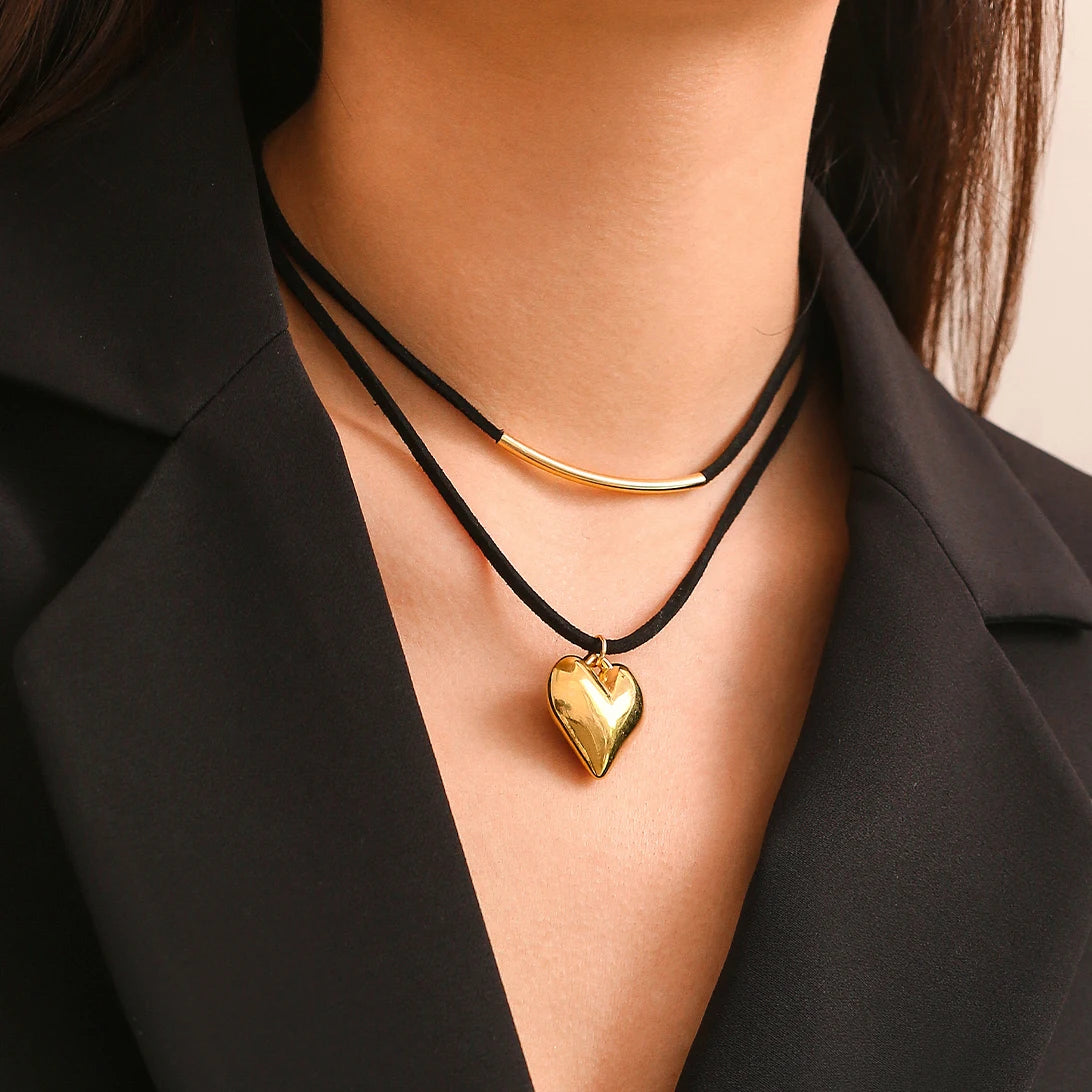 Collier cœur | modèle #BLACK LOVE