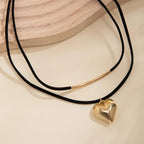 Collier cœur | modèle #BLACK LOVE Ma boutique