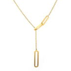 Collier sautoir avec des détails ressemblant à des anneaux 