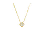 Collier fleur avec pendentif en forme de petite fleur avec quatre pétales