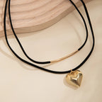 Collier cœur | modèle #BLACK LOVE Ma boutique